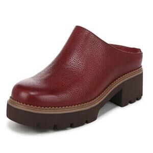 Vionic Womens Fairfax Clogs US 6 M EU 36 Red Vegan Leather Slip On NIB